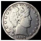 1897 Silver Half Dollar (Barber) LIGHTLY CIRCULATE