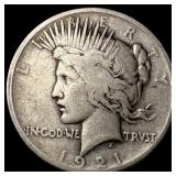1921 Silver Peace Dollar ABOUT UNCIRCULATED