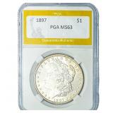 1897 Morgan Silver Dollar PGA MS63