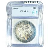 1904-S Morgan Silver Dollar ICG F15