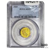 1929 $2.50 Gold Quarter Eagle PCGS MS63