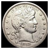 1912 Barber Silver Quarter CLOSELY UNCIRCULATED