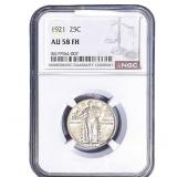 1921 Standing Liberty Quarter NGC AU58 FH