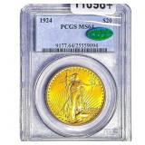 1924 CAC $20 Gold Double Eagle PCGS MS64