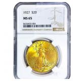1927 $20 Gold Double Eagle NGC MS65