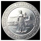 1936 Silver Columbia Sesquicentennial Half Dollar