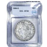 1896-O Morgan Silver Dollar ICG EF45