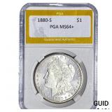 1880-S Morgan Silver Dollar PGA MS64+