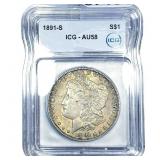 1891-S Morgan Silver Dollar ICG AU58