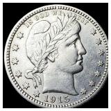 1915 Barber Silver Quarter CLOSELY UNCIRCULATED