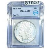1878 Rev. 79 Morgan Silver Dollar ICG AU58