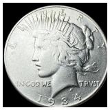 1934 Silver Peace Dollar NEARLY UNCIRCULATED