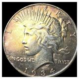 1934 Silver Peace Dollar NEARLY UNCIRCULATED