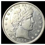 1906-D Silver Barber Half Dollar ABOUT UNCIRCULATE