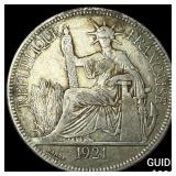 1921 French Indo-China .7813oz Silver Piastre