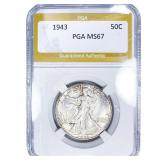 1943 Walking Liberty Half Dollar PGA MS67