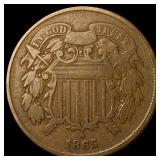 1865 Copper 2 Cents LIGHTLY CIRCULATED