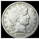 1915 Barber Silver Quarter CLOSELY UNCIRCULATED