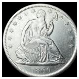 1860-S Silver Half Dollar CLOSELY UNCIRCULATED
