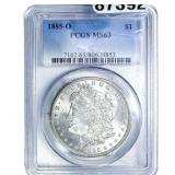 1885-O Morgan Silver Dollar PCGS MS63