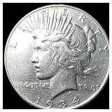 1934-S Silver Peace Dollar NEARLY UNCIRCULATED