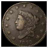 1822 Coronet Head Large Cent NEARLY UNCIRCULATED