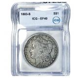 1883-S Morgan Silver Dollar ICG EF40