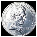 1918 Silver Half Dollar Illinois Centennial UNCIRC