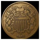 1865 Two-Cent Piece LIGHTLY CIRCULATED