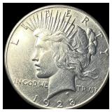 1928 Silver Peace Dollar CLOSELY UNCIRCULATED