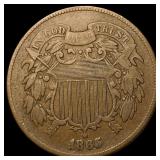1865 Bronze Two-Cent Piece LIGHTLY CIRCULATED