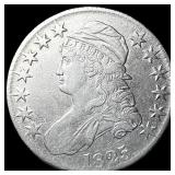 1825 Capped Bust Half Dollar NEARLY UNCIRCULATED