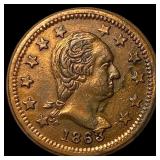 1863 Civil War Token - New York Copper CLOSELY UNC