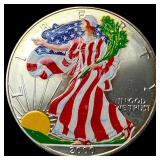 2000 1 oz Silver American Eagle Dollar (Colorized)