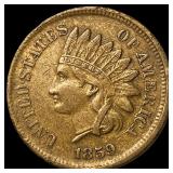 1859 Copper-Nickel Indian Head Cent CLOSELY UNCIRC