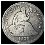 1839 Seated Liberty Quarter LIGHTLY CIRCULATED
