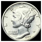 1927-S Silver Mercury Dime CHOICE AU