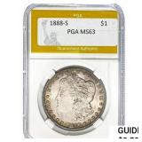 1888-S Morgan Silver Dollar PGA MS63