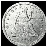 1856 Seated Liberty Quarter CLOSELY UNCIRCULATED
