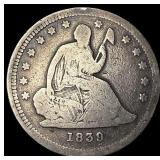 1839 Seated Liberty Quarter LIGHTLY CIRCULATED