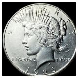 1926-S Silver Peace Dollar CHOICE AU