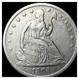 1863-S Silver Half Dollar NEARLY UNCIRCULATED
