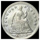 1854 Arrows Seated Liberty Half Dime NEARLY UNCIRC