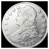 1832 Capped Bust Half Dollar NEARLY UNCIRCULATED