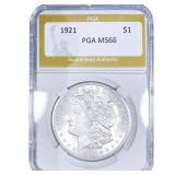 1921 Morgan Silver Dollar PGA MS66