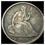 1838-O Silver Seated Liberty Dime NEARLY UNCIRCULA