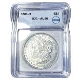 1880-O Morgan Silver Dollar ICG AU50