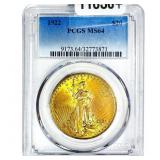 1922 $20 Gold Double Eagle PCGS MS64