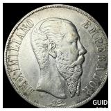 1867Mo Mexico Silver 1 Peso