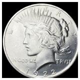 1922 Silver Peace Dollar CHOICE BU